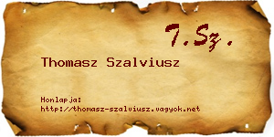 Thomasz Szalviusz névjegykártya